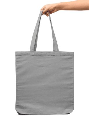 Bolsa de algodón gris | 42x38x6 (cm)