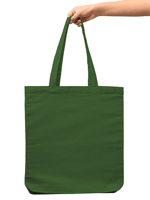 Bolsa de algodón verde | 42x38x6 (cm)
