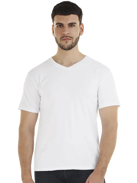 POLERA M/C ALGODÓN CUELLO V HOMBRE 3