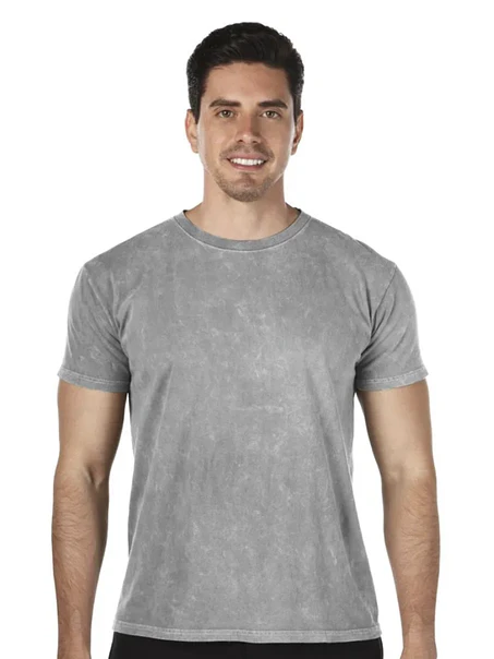 POLERA M/C ALGODÓN MINERAL WASH HOMBRE 2
