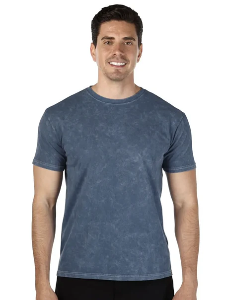 POLERA M/C ALGODÓN MINERAL WASH HOMBRE 4