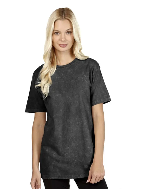 POLERA M/C ALGODÓN MINERAL WASH MUJER 2