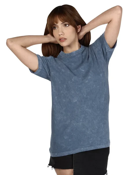 POLERA M/C ALGODÓN MINERAL WASH MUJER 3