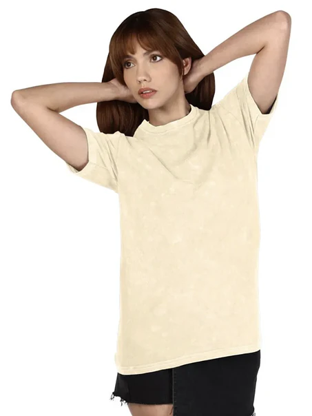 POLERA M/C ALGODÓN MINERAL WASH MUJER 4