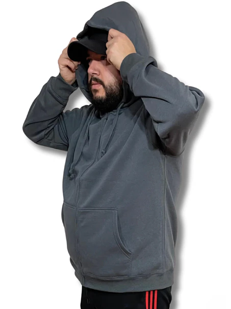 POLERON CANGURO CON CIERRE HOMBRE (UNISEX) 3