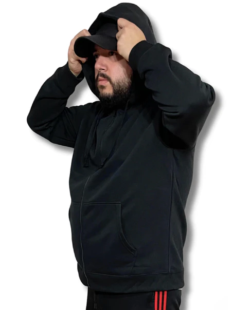 POLERON CANGURO CON CIERRE HOMBRE (UNISEX) 4