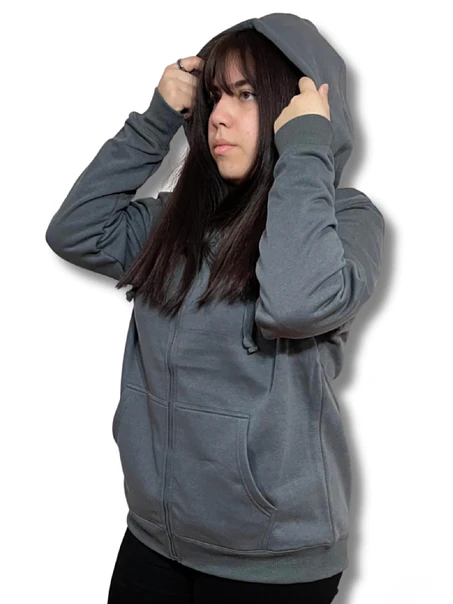 POLERON CANGURO CON CIERRE MUJER (UNISEX) 2