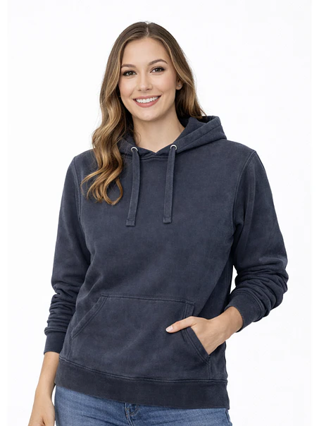 POLERON CANGURO PREMIUM MINERAL WASH MUJER 4