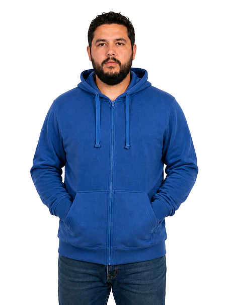 POLERON CANGURO CON CIERRE UNISEX 6
