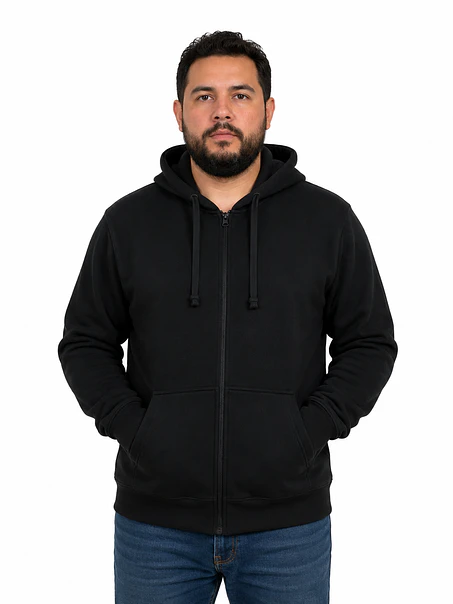 POLERON CANGURO CON CIERRE UNISEX 8