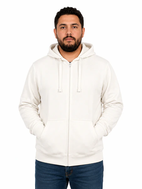 POLERON CANGURO CON CIERRE UNISEX 12