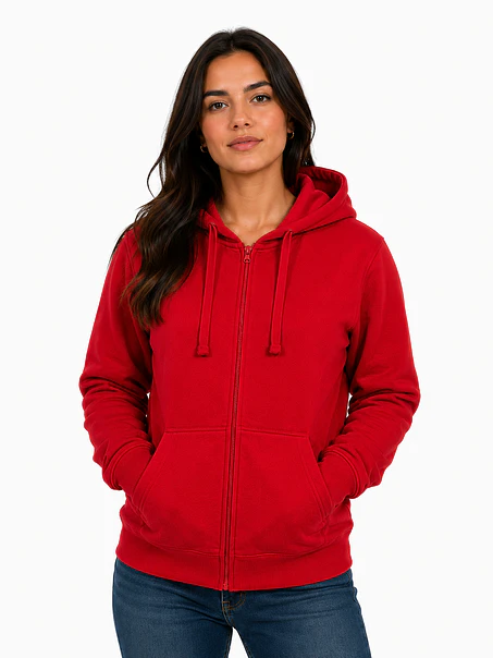 POLERON CANGURO CON CIERRE UNISEX 3