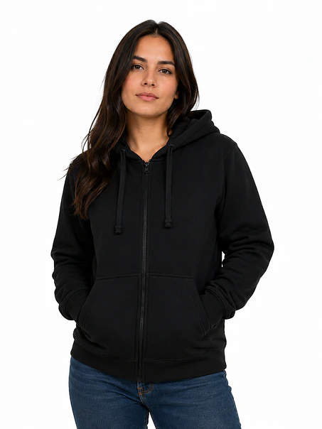 POLERON CANGURO CON CIERRE UNISEX 9