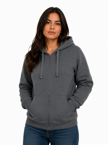 POLERON CANGURO CON CIERRE UNISEX 11