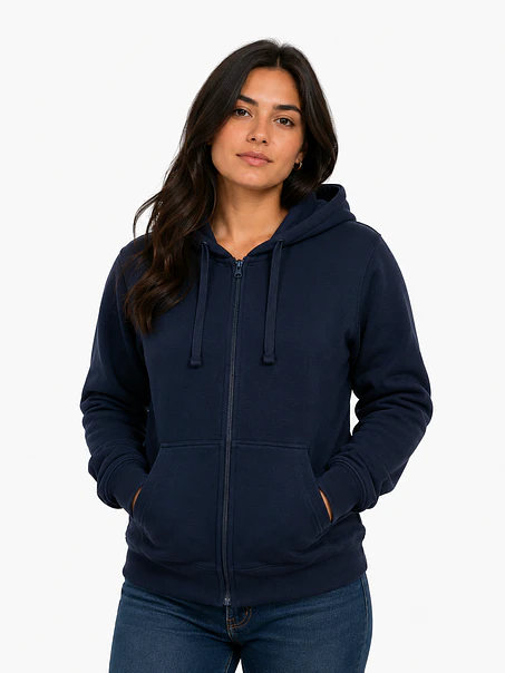 POLERON CANGURO CON CIERRE UNISEX 5