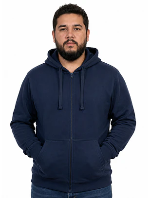 POLERON CANGURO CON CIERRE UNISEX