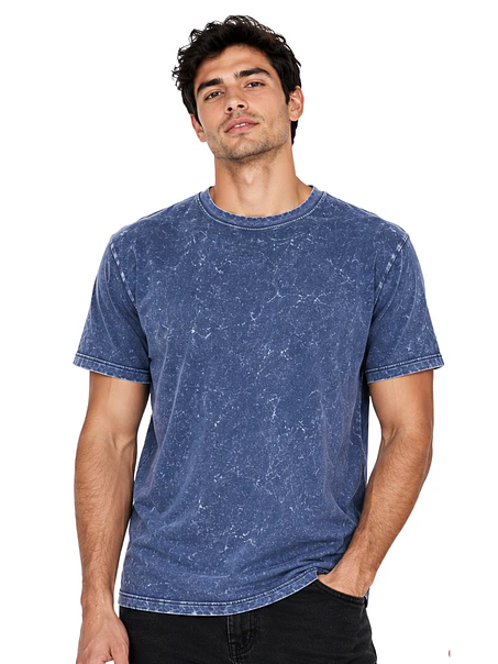 POLERA M/C ALGODÓN MINERAL WASH UNISEX 5