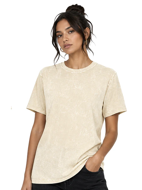 POLERA M/C ALGODÓN MINERAL WASH UNISEX 8