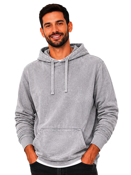 POLERON CANGURO PREMIUM MINERAL WASH UNISEX 3