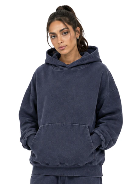 Polerón Canguro HO Oversize Boxy Fit Mineral Wash (Unisex) 4