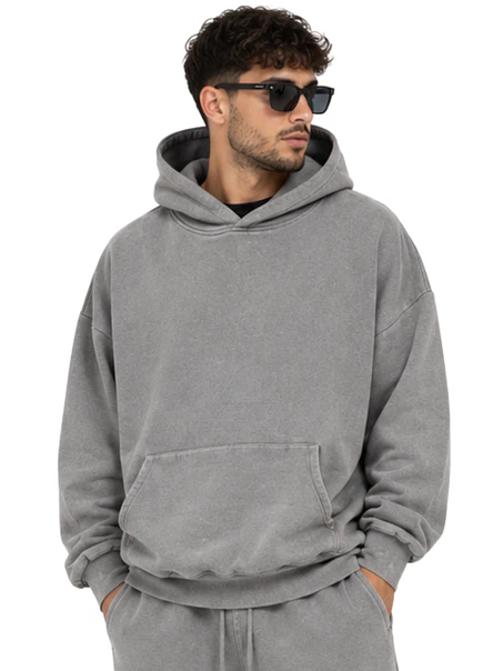 Polerón Canguro HO Oversize Boxy Fit Mineral Wash (Unisex) 7