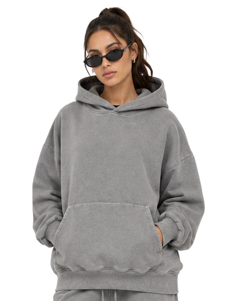 Polerón Canguro HO Oversize Boxy Fit Mineral Wash (Unisex) 8