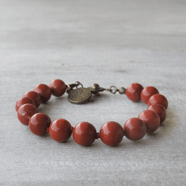 PULSERA JASPE ROJO