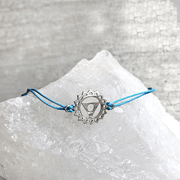 PULSERA VISHUDDA PLATA