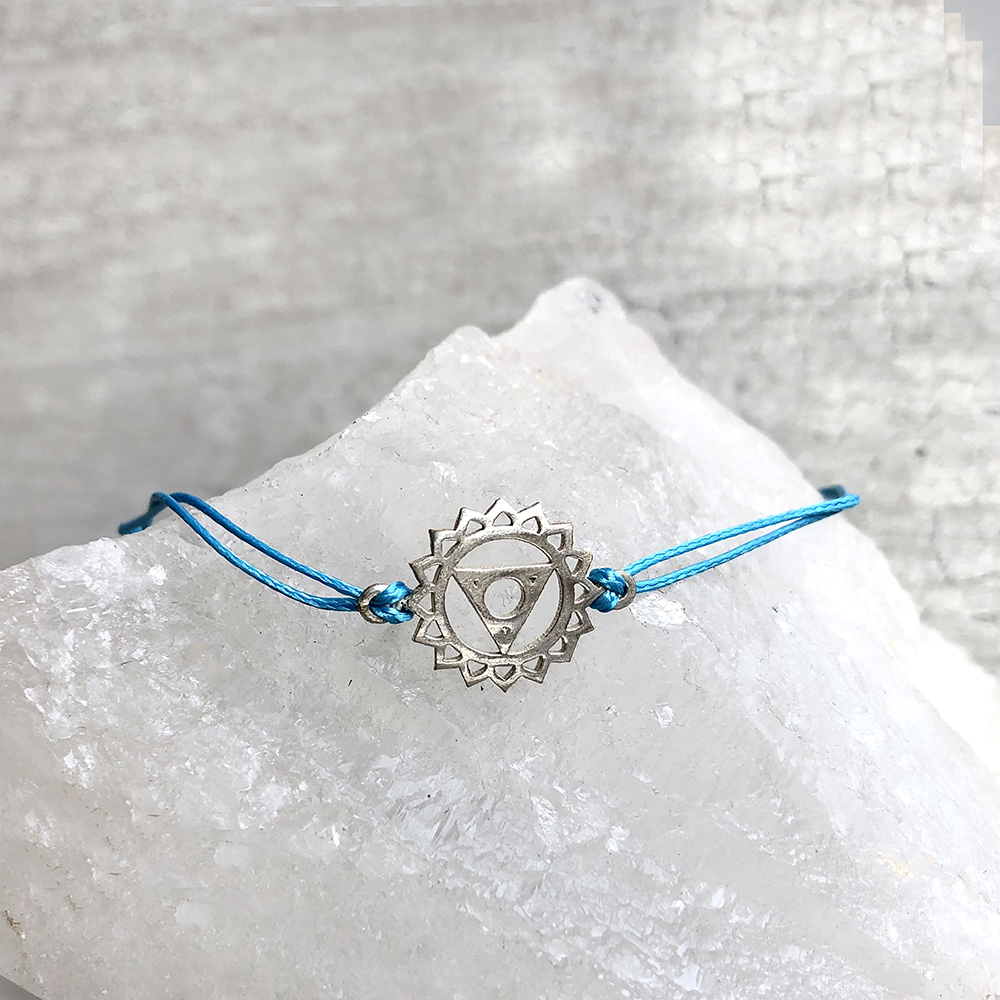 PULSERA VISHUDDA PLATA