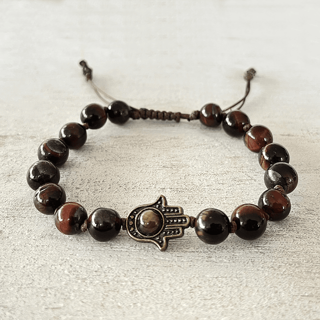 PULSERA OJO DE BUEY · MANO FATIMA · OJO DE TIGRE