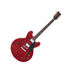 Vintage Guitarra Eléctrica VSA500 Semi Hollow Color: Cherry Red
