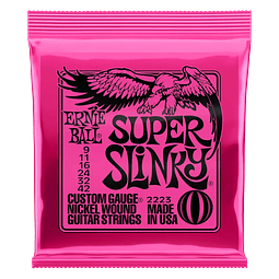 ERNIE BALL P02223 | Cuerdas para Guitarra Eléctrica Super Slinky Calibres 9-42