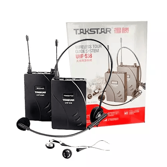 TAKSTAR UHF-938 | Sistema Inalámbrico para Guía de Tour de Larga Distancia
