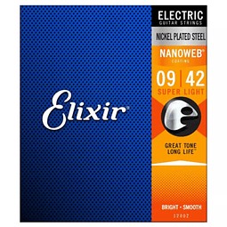 ELIXIR 12002 | Cuerdas para Guitarra Eléctrica NANOWEB 9-42