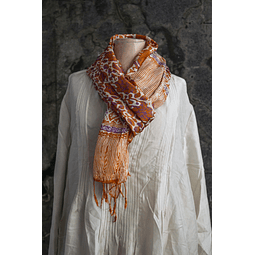Pañuelo batik estampado en Seda natural 