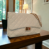 Cartera de cuero italiano blanca