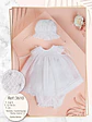 VESTIDO BAUTIZO CALADO CON GORRO Y CUBRE PAÑAL BLANCO O MARFIL - Miniatura 1
