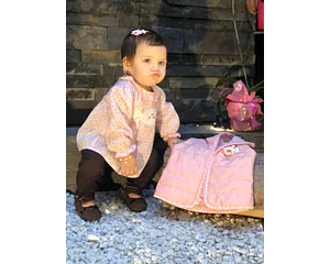 CONJUNTO BLUSA PANTALON CHALECO NIÑA 