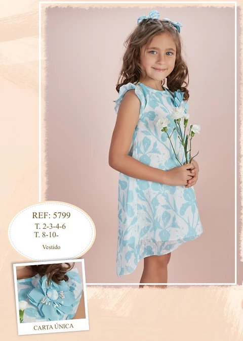 BATA BLONDA ESTAMPADA AGUAMARINA 
