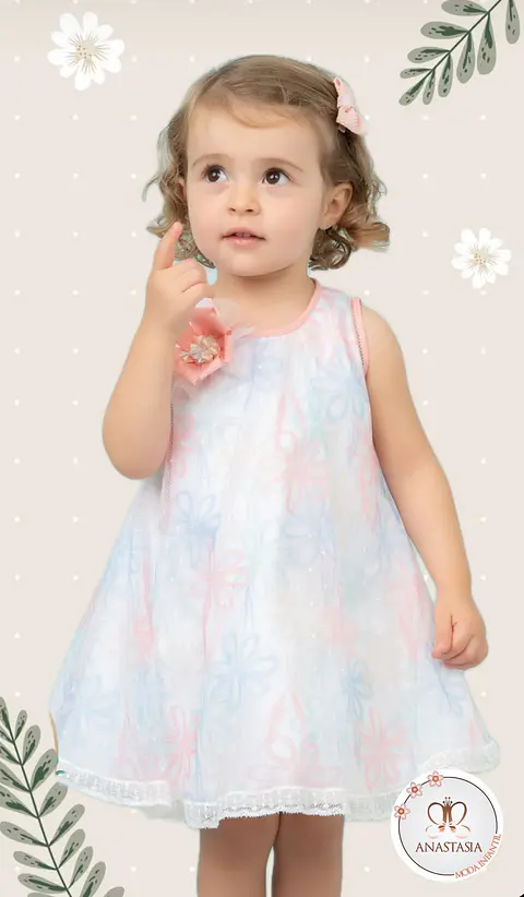 BATA TIPO A ESTAMPADO FLORES PASTEL