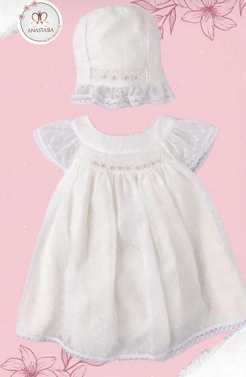 VESTIDO BAUTIZO IVORY BORDADO 