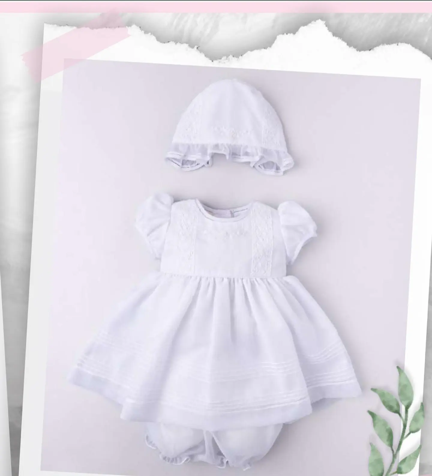 VESTIDO BAUTIZO BLANCO BORDADO 1