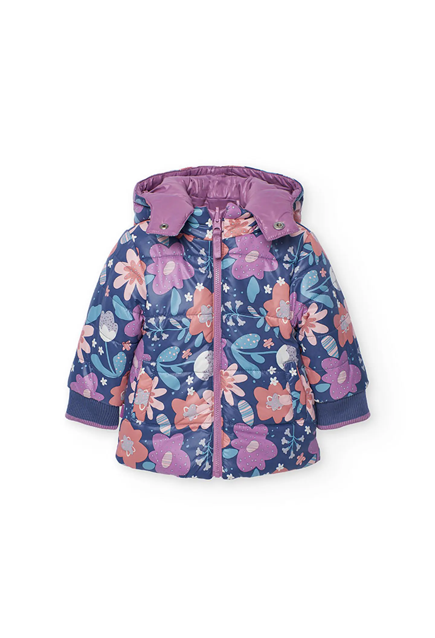 CHAQUETA REVERSIBLE LILA FLORAL  2