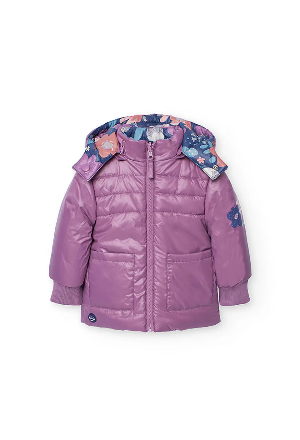 CHAQUETA REVERSIBLE LILA FLORAL  3
