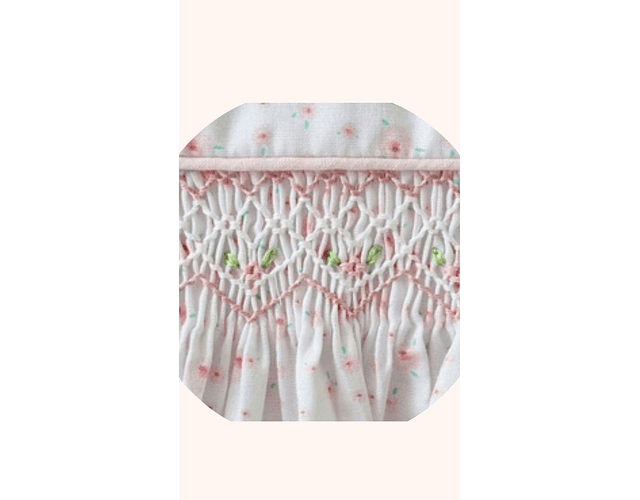 Vestido Rositas Nido de Abeja 