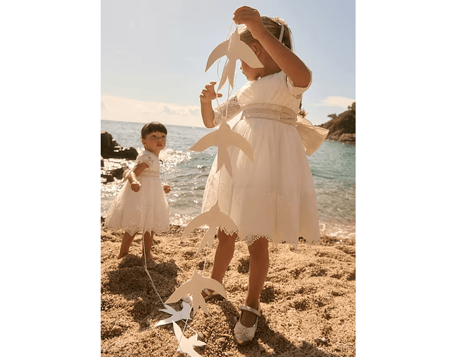 VESTIDO TULL BORDADO GUIPUR