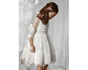 VESTIDO TULL BORDADO GUIPUR