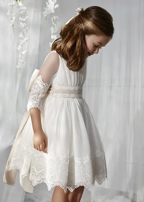 VESTIDO TULL BORDADO GUIPUR