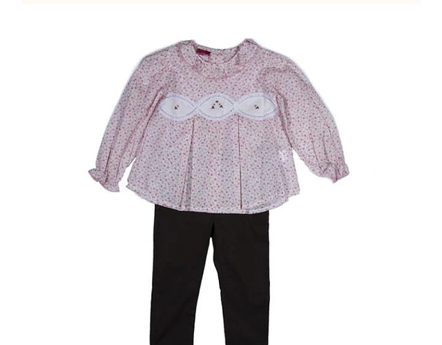 CONJUNTO BLUSA PANTALON CHALECO NIÑA 