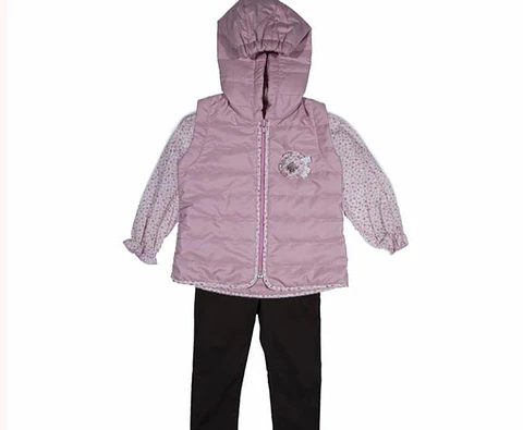 CONJUNTO BLUSA PANTALON CHALECO NIÑA 